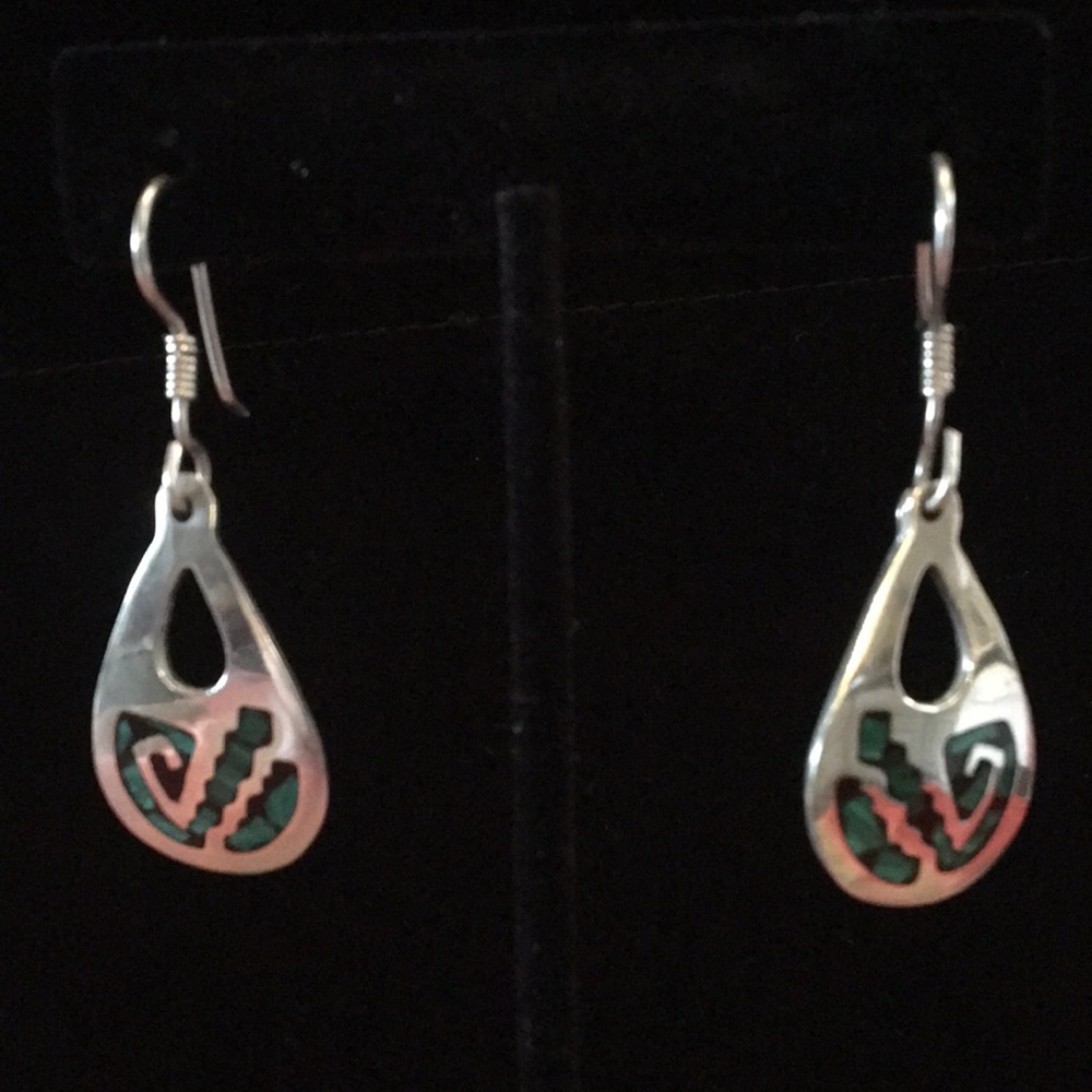 Aztec Style, 925 Sterling Mexico Earrings